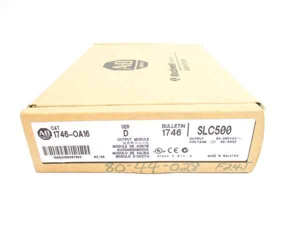 ALLEN BRADLEY 1746-OA16 SER. D DATE: 2008 NSFS