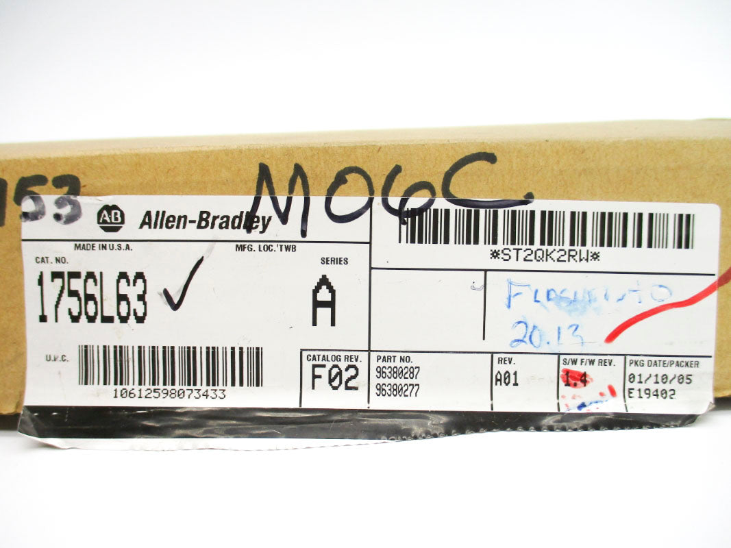 ALLEN BRADLEY 1756-L63 SER. A F/W 1.4 NSMP