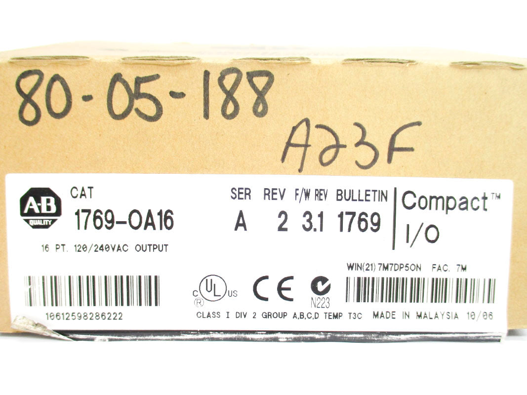 ALLEN BRADLEY 1769-OA16 SER. A F/W 3.1 24VDC REV. 2 NSMP