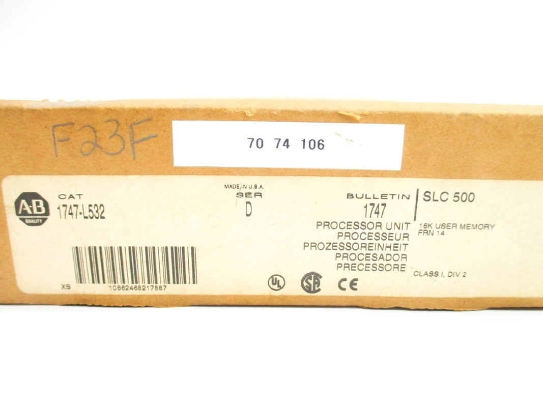 ALLEN BRADLEY 1747-L532 SER. D F/W 14 NSMP