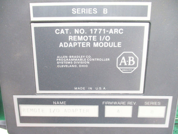 ALLEN BRADLEY 1771-ARC SER. B F/W A UNMP