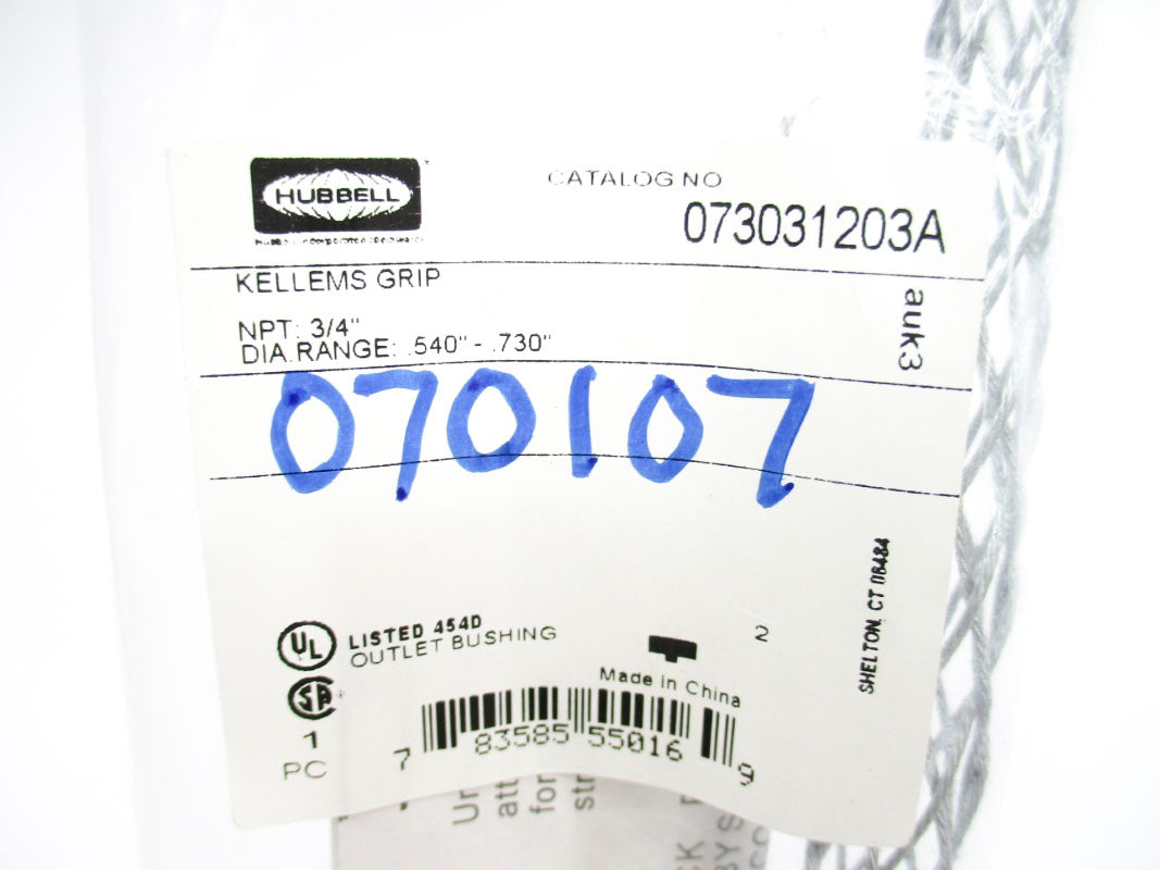 HUBBELL 073031203A .504-.730" NSMP