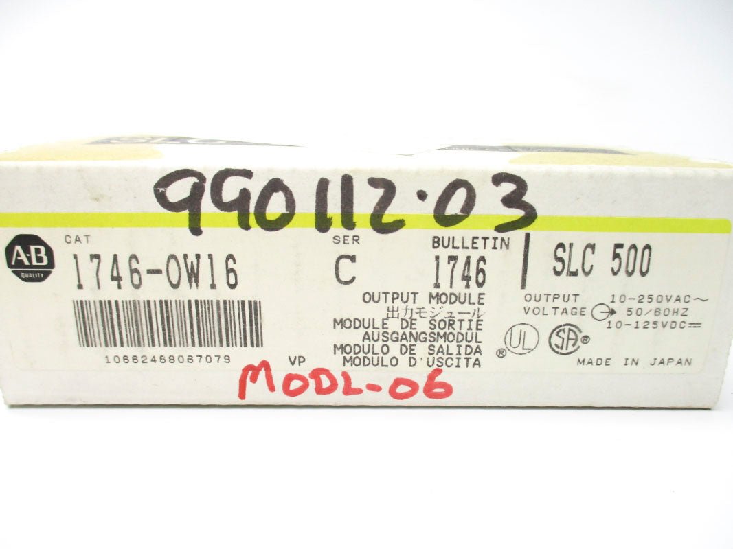 ALLEN BRADLEY 1746-OW16 SER. C 10-250VAC NSMP