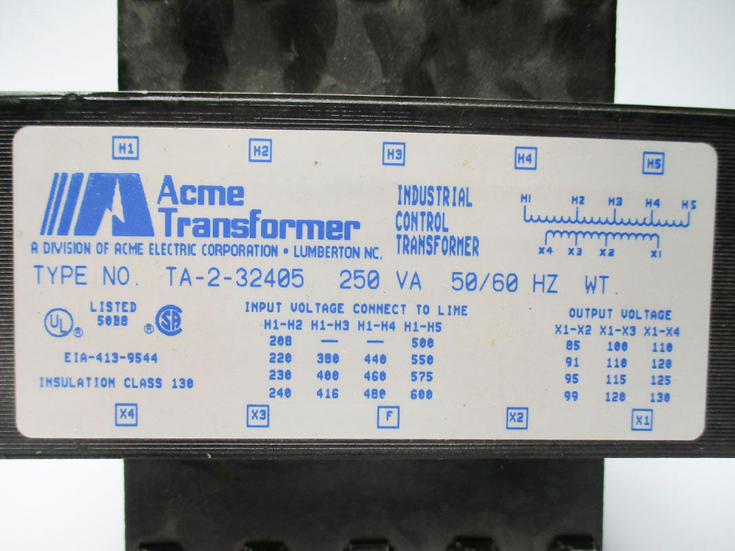 ACME TRANSFORMER TA-2-32405 250VA 600V UNMP