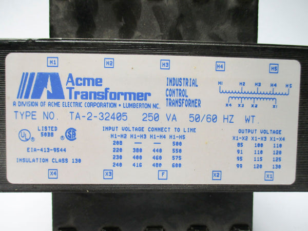 ACME TRANSFORMER TA-2-32405 250VA 600V UNMP