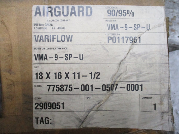 AIRGUARD VMA-9-SP-U (AS PICTURED) NSMP