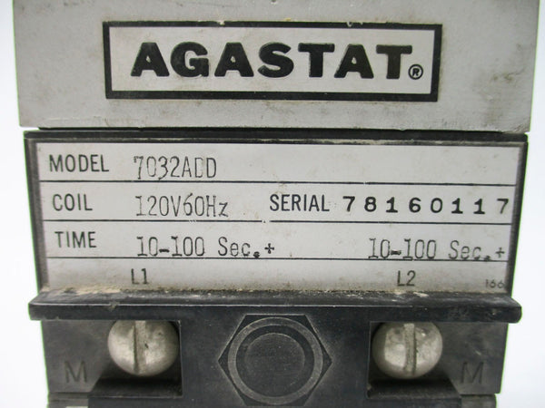 AGASTAT 7032ADD 10-100S 120VAC 15A UNMP