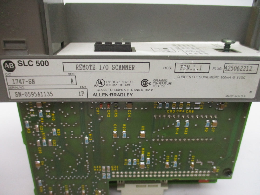 ALLEN BRADLEY 1747-SN SER. A 5VDC F/W 1.1 (NO DOOR/TERMINAL) NSNP