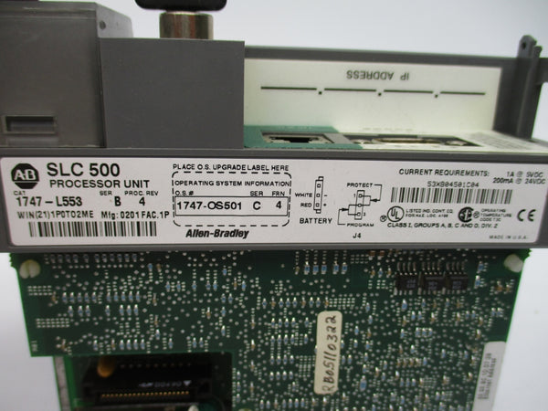ALLEN BRADLEY 1747-L553 SER. B 24VDC F/W 4 (NO DOOR/TERMINAL) NSNP