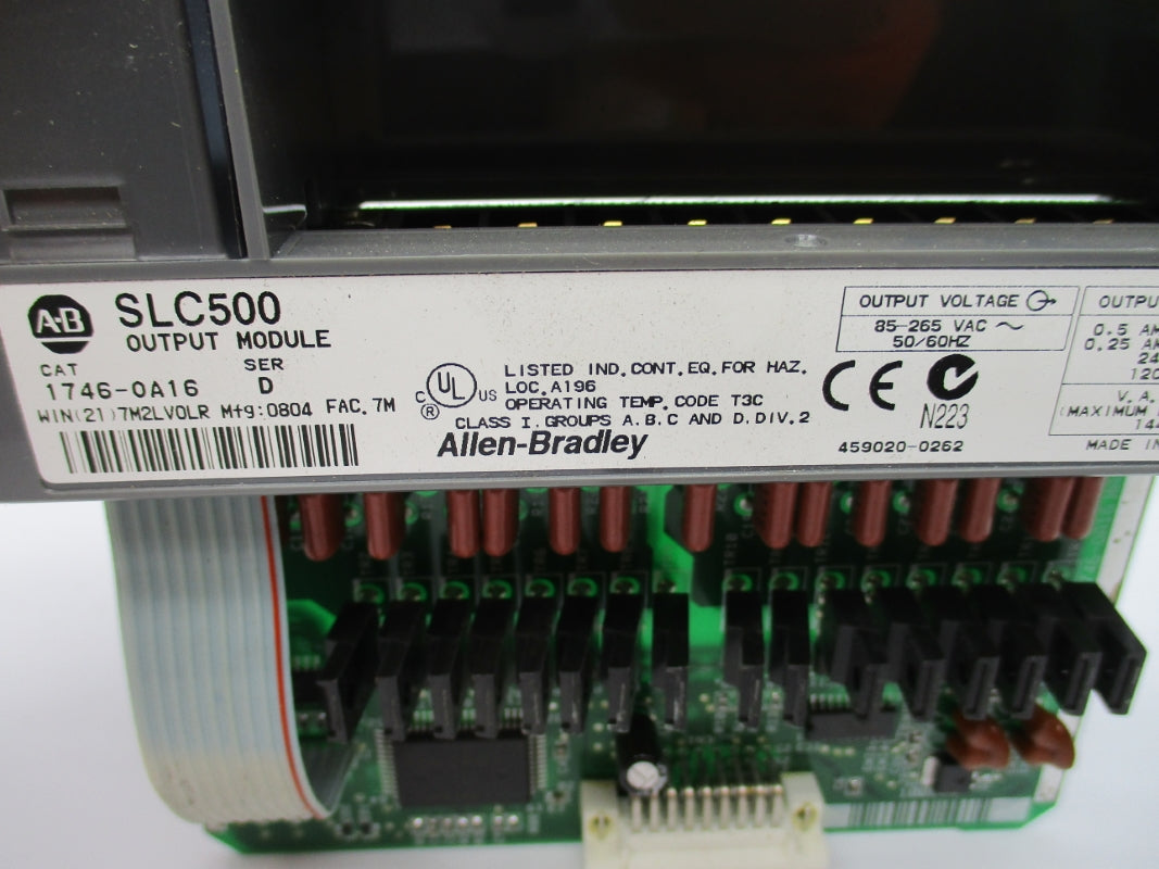 ALLEN BRADLEY 1746-OA16 SER. D 85-265VAC (NO TERMINAL) NSNP