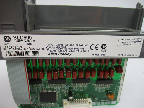 ALLEN BRADLEY 1746-IA16 SER. D 85-132VAC (NO DOOR/TERMINAL) NSNP