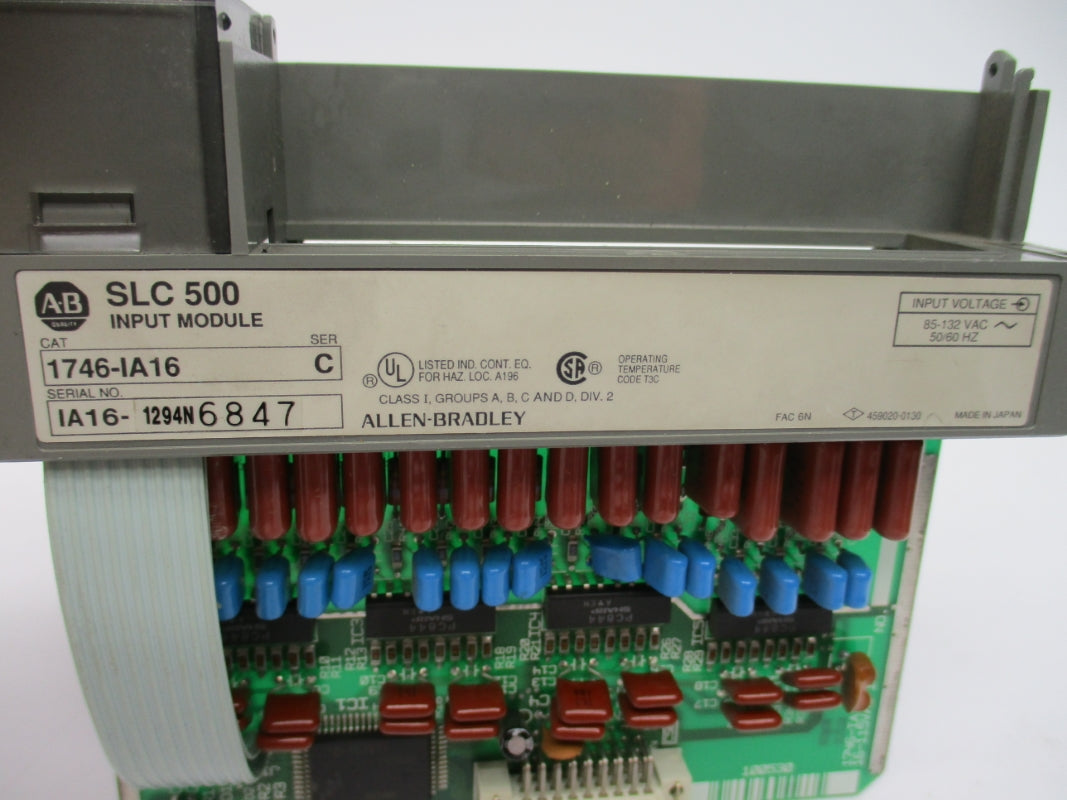 ALLEN BRADLEY 1746-IA16 SER. C 85-132VAC (NO DOOR/TERMINAL) NSNP