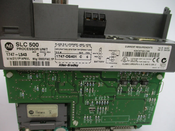 ALLEN BRADLEY 1747-L543 SER. C 24VDC F/W 6 (NO DOOR/TERMINAL/KEY) NSNP