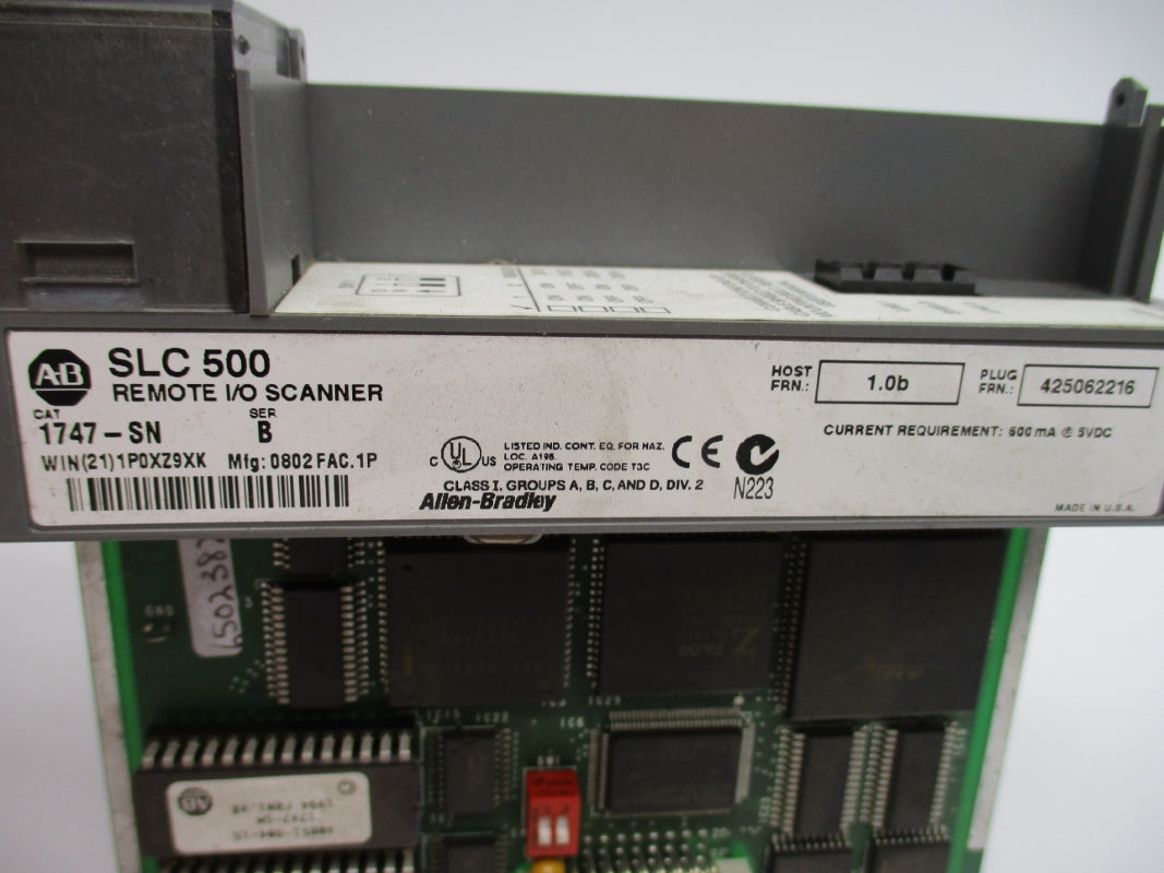 ALLEN BRADLEY 1747-SN SER. B 5VDC F/W 1.0B (NO DOOR/TERMINAL) NSNP