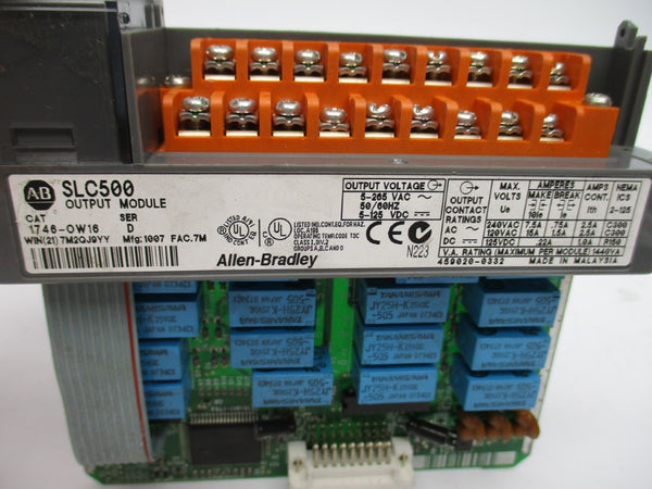ALLEN BRADLEY 1746-OW16 SER. D 5-265VAC (NO DOOR) NSNP