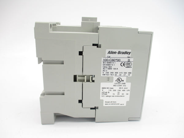 ALLEN BRADLEY 100-C60D00 SER. B 110/120V 100A (BR/WH) NSMP