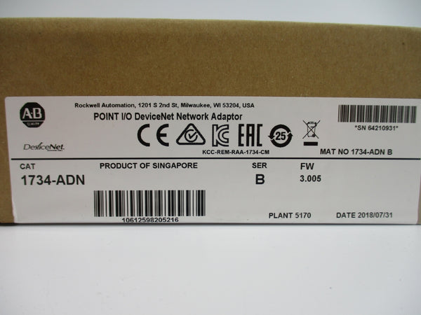 ALLEN BRADLEY 1734-ADN SER. B F/W 3.005 DATE: 2018 NSFS
