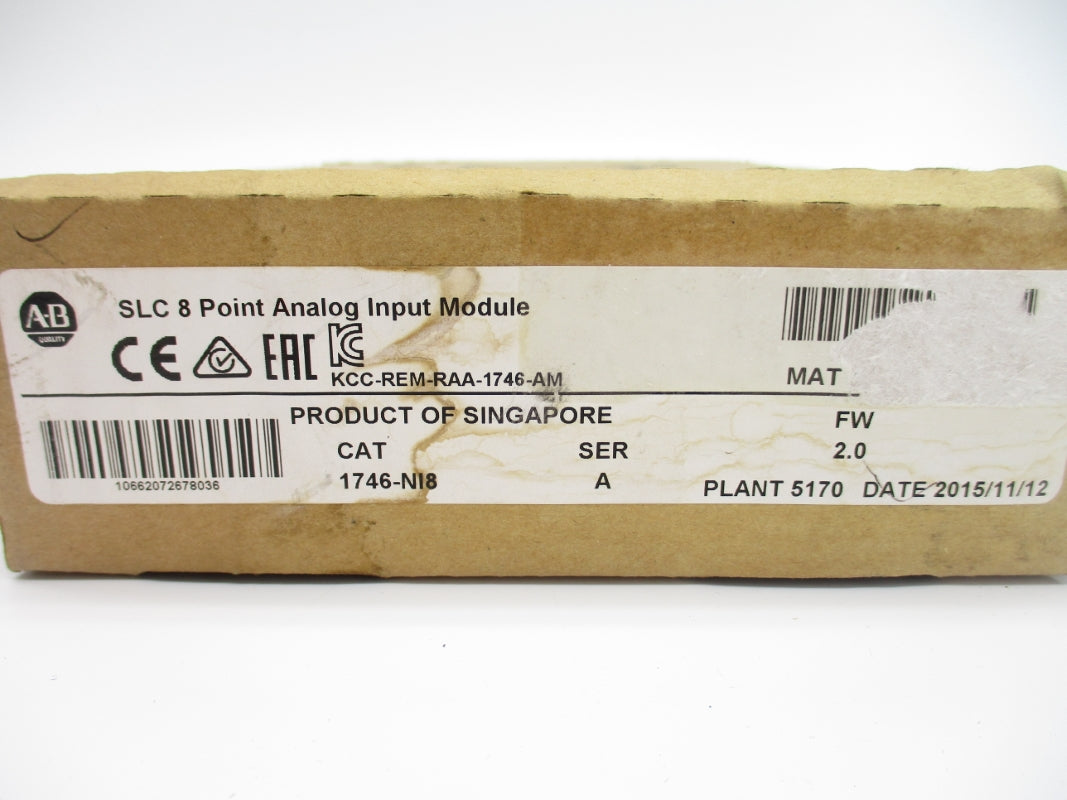 ALLEN BRADLEY 1746-NI8 SER. A F/W 2.0 10VDC NSMP