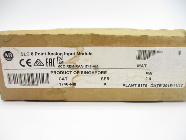 ALLEN BRADLEY 1746-NI8 SER. A F/W 2.0 10VDC NSMP