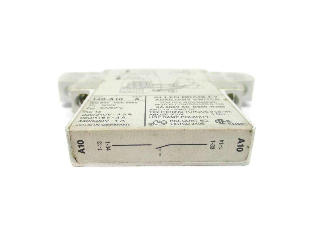 ALLEN BRADLEY 140-A10 SER. A 500V 5A UNMP