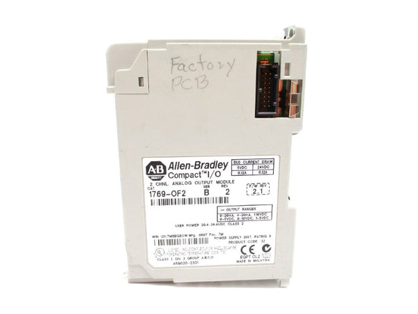 ALLEN BRADLEY 1769-OF2 SER. B F/W 2.1 24VDC (NO DOOR) UNMP