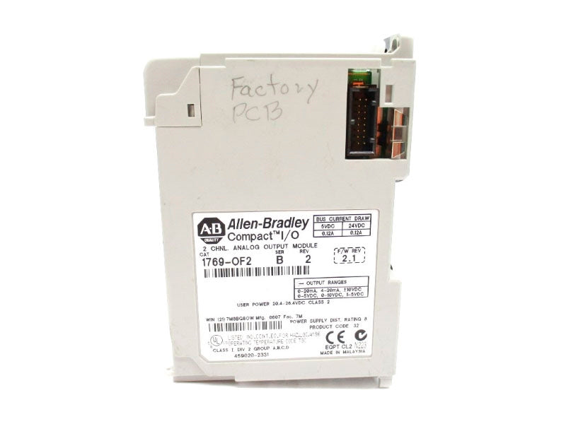 ALLEN BRADLEY 1769-OF2 SER. B F/W 2.1 24VDC (NO DOOR) UNMP