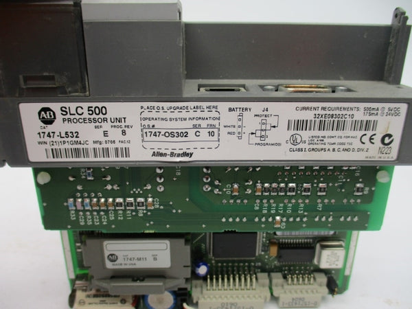 ALLEN BRADLEY 1747-L532 SER. E F/W 10 24VDC (NO DOOR/KEY) UNMP