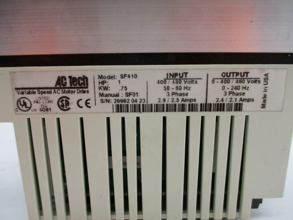 AC TECH SF410 400/480V 2.9/2.5A UNMP