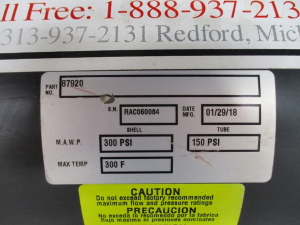 AIRCENTRIC 87920 300PSI 300'F HEAT EXCHANGER REMAN