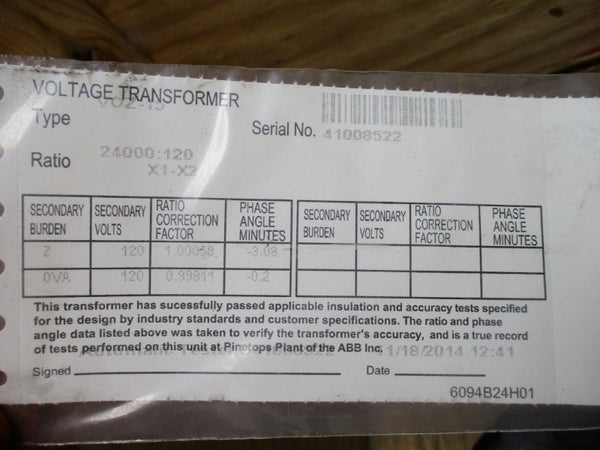 ABB VOZ-15 7525A90G04 120V NSMP