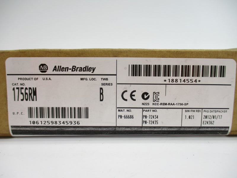 ALLEN BRADLEY 1756RM SER. B F/W 1.021 DATE: 2012 NSFS