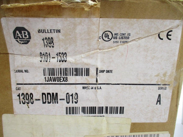 ALLEN BRADLEY 1398-DDM-019 SER. A 120/240VAC 18A NSMP