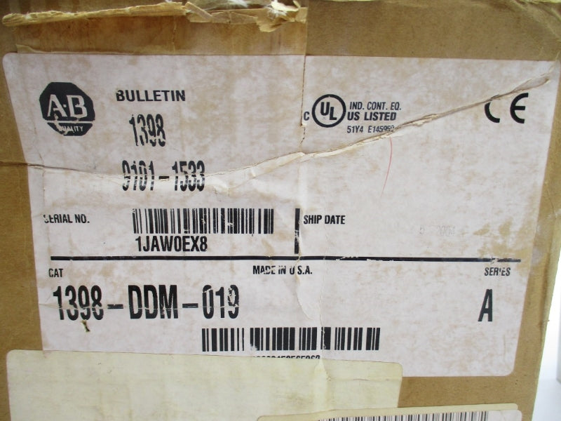 ALLEN BRADLEY 1398-DDM-019 SER. A 120/240VAC 18A NSMP