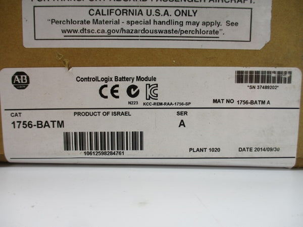 ALLEN BRADLEY 1756-BATM SER. A DATE: 2014 NSFS
