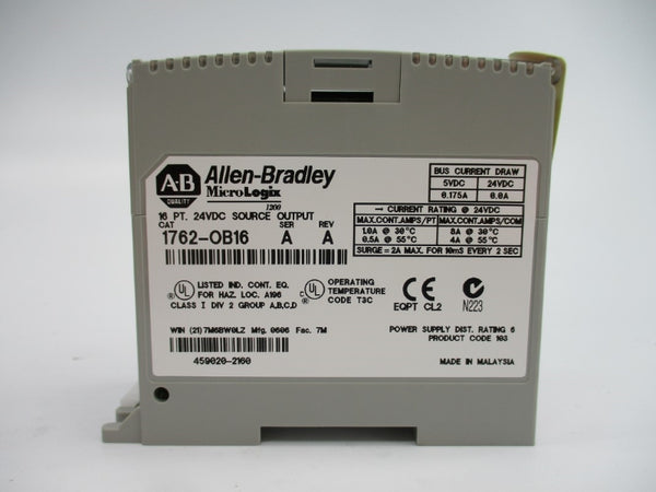 ALLEN BRADLEY 1762-OB16 SER. A 24VDC 8A NSMP