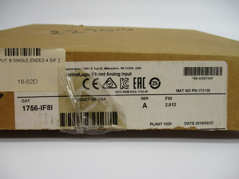ALLEN BRADLEY 1756-IF8I SER. A F/W 2.012 24VDC NSMP