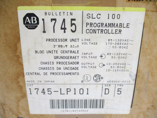 ALLEN BRADLEY 1745-LP101 SER. D F/W 5 85-132VAC 2.5A NSMP