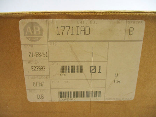 ALLEN BRADLEY 1771-IAD SER. B 120VAC/DC NSMP