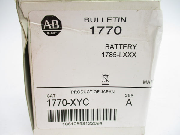 ALLEN BRADLEY 1770-XYC SER. A 3V (WH) NSMP