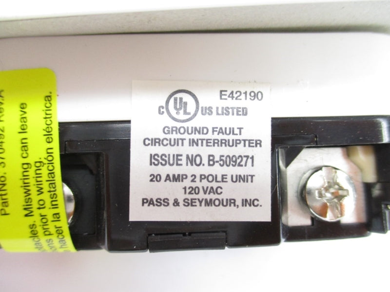 PASS & SEYMOUR B-509271 120VAC 20A NSNP