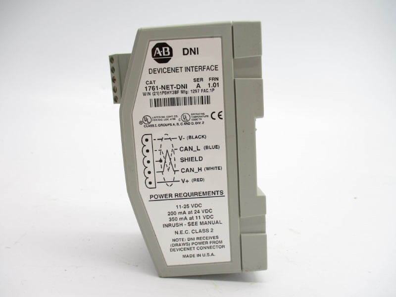 ALLEN BRADLEY 1761-NET-DNI SER. A F/W 1.01 11-25VDC NSMP