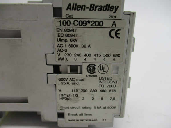 ALLEN BRADLEY 100-C09KY200 SER. A 42/48V 32A UNMP