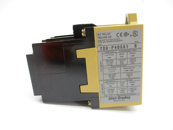 ALLEN BRADLEY 700-P400A1 SER. B 110/115-120V 10A (WH) NSMP