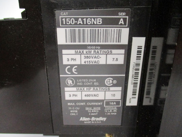 ALLEN BRADLEY 150-A16NB SER. A 380-415VAC 16A NSNP
