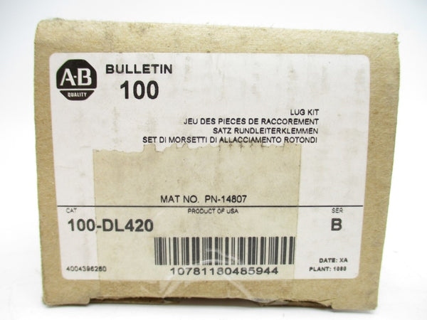 ALLEN BRADLEY 100-DL420 SER. B (BR/WH) NSMP