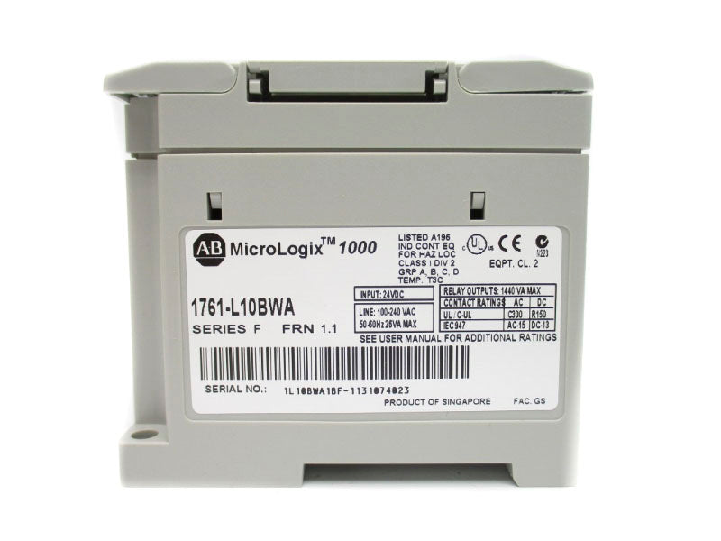ALLEN BRADLEY 1761-L10BWA SER. F F/W 1.1 24VDC REV. B NSMP