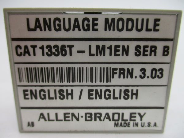 ALLEN BRADLEY 1336T-LM1EN SER. B F/W 3.03 NSNP