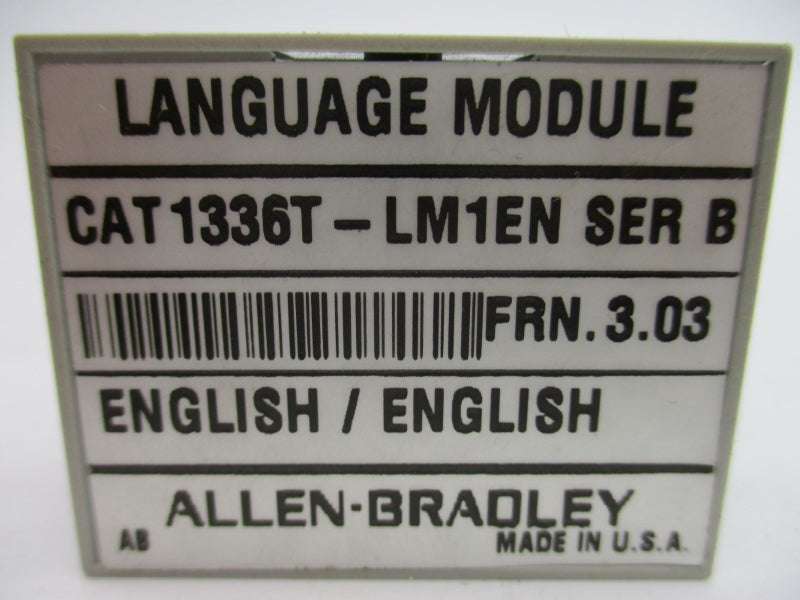 ALLEN BRADLEY 1336T-LM1EN SER. B F/W 3.03 NSNP