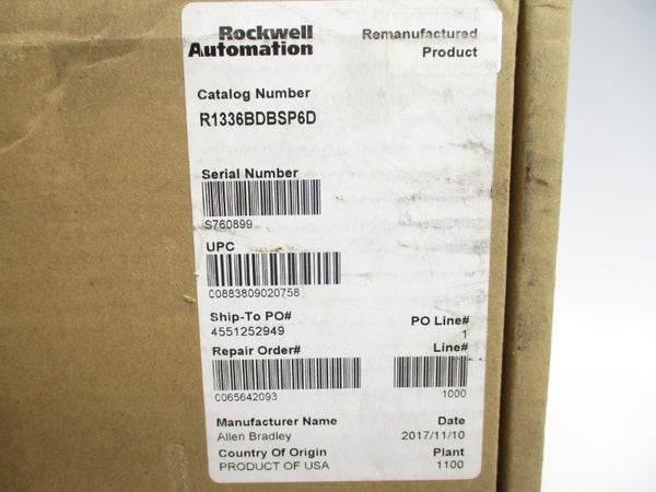 ALLEN BRADLEY 1336-BDB-SP6D 74103-244-56 REV. 16 REMAN