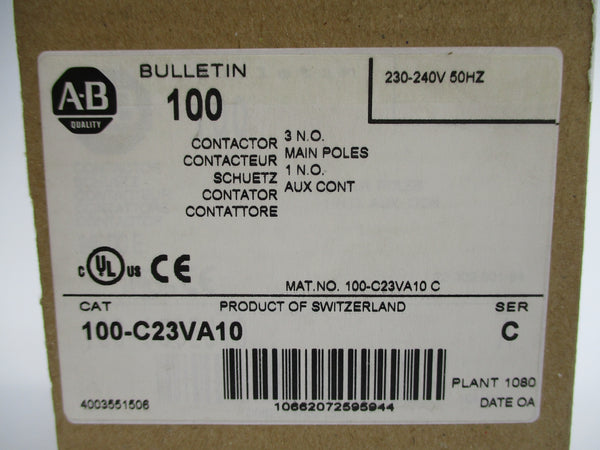 ALLEN BRADLEY 100-C23VA10 SER. C 230/240V (BR/WH) NSMP